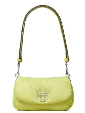Tory Burch Britten Nylon Puffy Convertible Crossbody lime green nwt